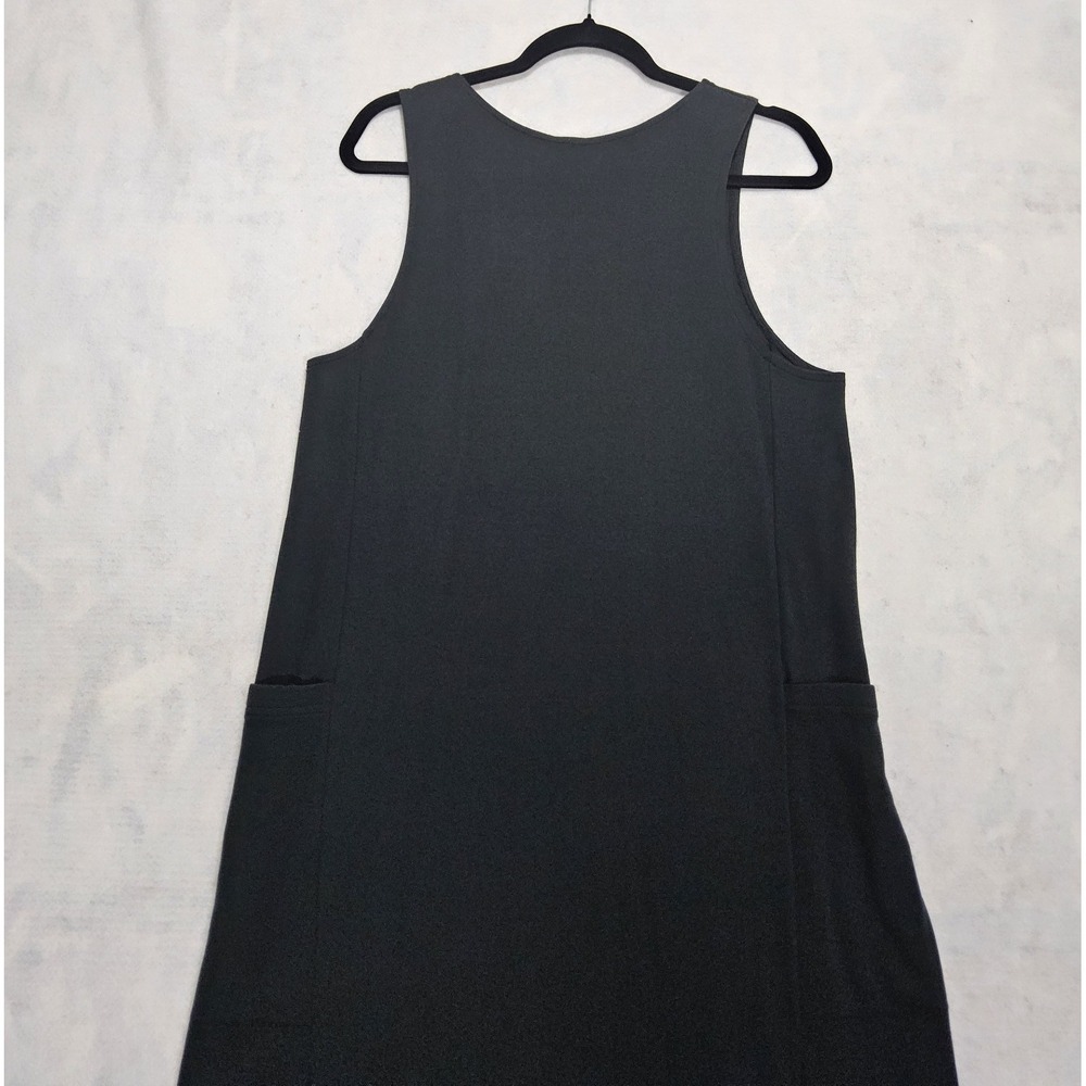 Peruvian Connection Dress Sz M 8 10 Black Jumper Maxi Pockets Long Pima Cotton - Picture 6 of 9